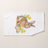 Easter Rabbit Hand Towel ハンドタオル (ハンドタオル)