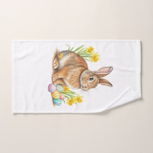 Easter Rabbit Hand Towel ハンドタオル (ハンドタオル)