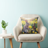 Easter Rabbit with Daffodils  クッション (椅子)