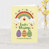 Easter Rainbow Grandparents Card カード (黄色い花)