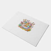 Easter Ramen Cats Cute Anime Happy Easter Day Wome ドアマット (アングル)