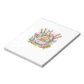 Easter Ramen Cats Cute Anime Happy Easter Day Wome ノートパッド (回転)