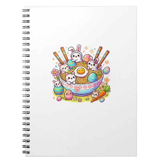 Easter Ramen Cats Cute Anime Happy Easter Day Wome ノートブック (正面)