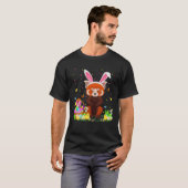 Easter Red Panda Bunny Egg Hunting Red Panda Easte Tシャツ (正面フル)