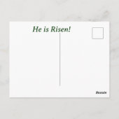 Easter Rejoice Cross and Lilies Christian ポストカード (裏面)