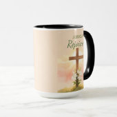  Easter Rejoice Cross Christian Gift マグカップ (正面右)
