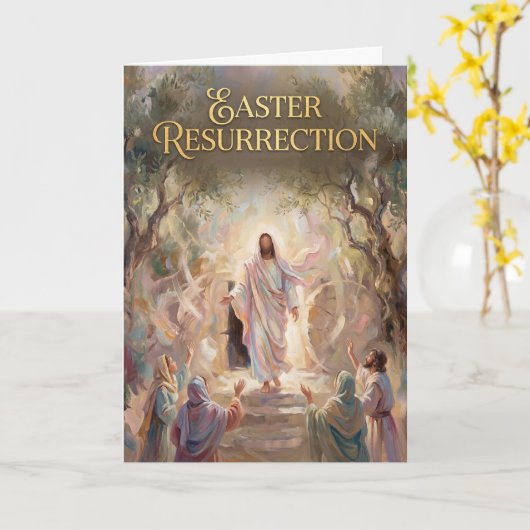 Easter Resurrection Easter Card カード (黄色い花)