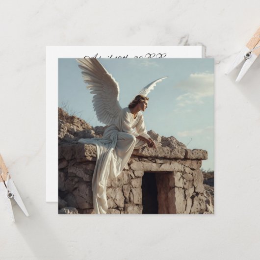 Easter Resurrection Greetings カード (正面/裏面インサイチュ)