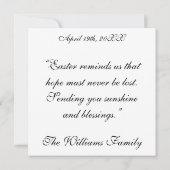 Easter Resurrection Greetings カード (裏面)