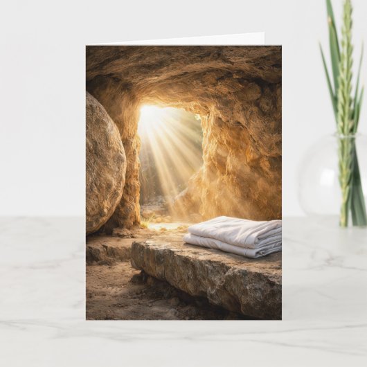 Easter Resurrection Morning Empty Tomb カード (正面)