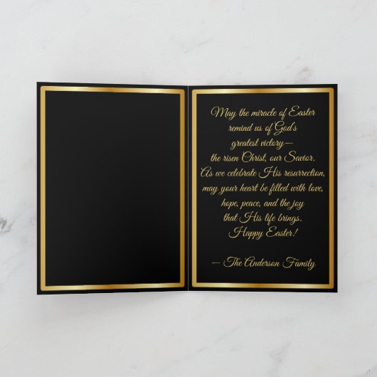 Easter Resurrection Religious シーズンカード (内部)