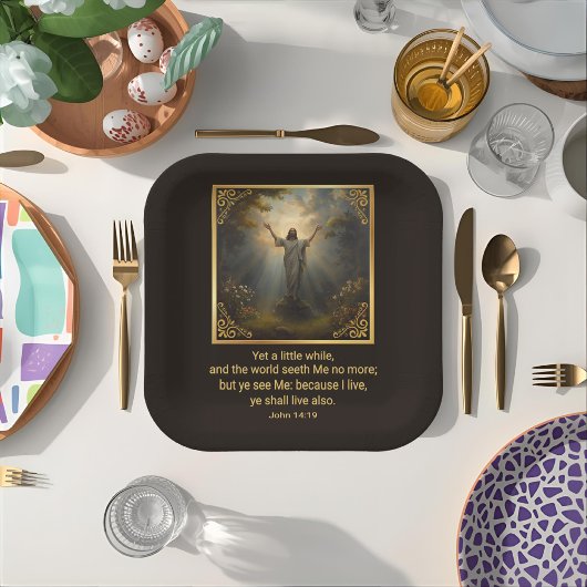 Easter Resurrection Religious ペーパープレート