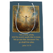 Easter Resurrection Religious  ミディアムペーパーバッグ (正面)