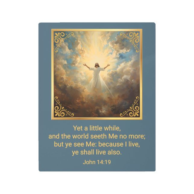 Easter Resurrection Religious  メタルプリント (正面)