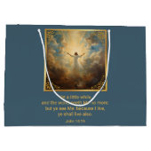 Easter Resurrection Religious  ラージペーパーバッグ (裏面)