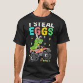 Easter Rex Dinosaur Monster Truck Eggasaurus Boys Tシャツ (正面)