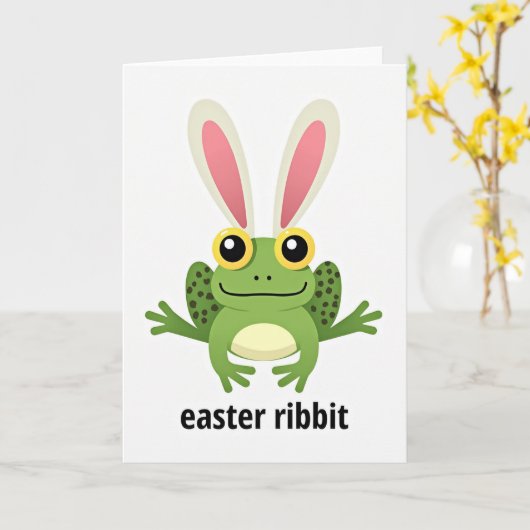 Easter Ribbit Season Card カード (黄色い花)