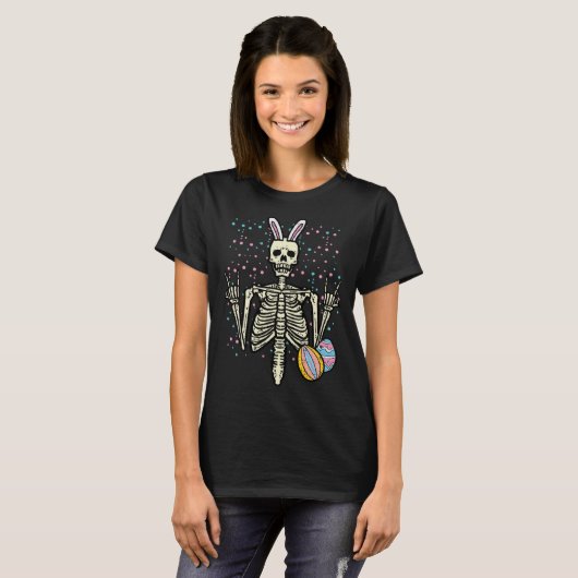 Easter Rocker Skeleton Rock Hand Men Boys Toddler  Tシャツ (正面フル)