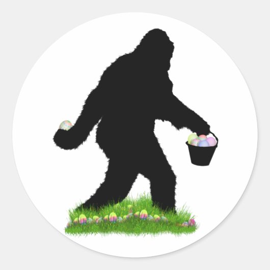 Easter Sasquatch ラウンドシール (正面)