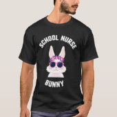 Easter School Nurse Bunny Bunny Sunglasses Kids Tシャツ (正面)