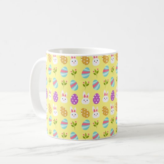 Easter Seamless pattern コーヒーマグカップ (正面左)