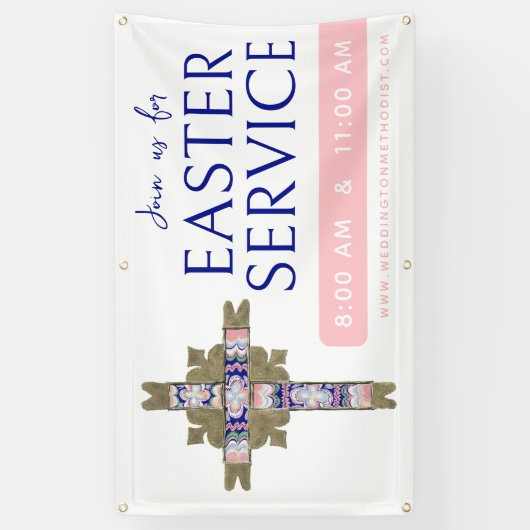 Easter Service Church Banner 横断幕 (縦)