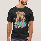 Easter Shar Pei Bunny Eggs Dog on Easter Shar Pei Tシャツ (正面)