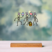 Easter Skeletons Dancing Eggs Funny Bones Men Wome アクリルサイン (ニュートラル)