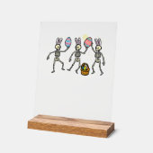 Easter Skeletons Dancing Eggs Funny Bones Men Wome アクリルサイン (傾斜)