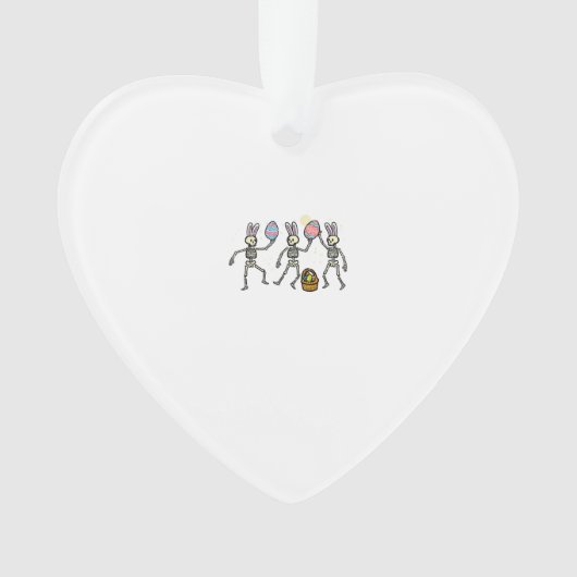 Easter Skeletons Dancing Eggs Funny Bones Men Wome オーナメント (正面)