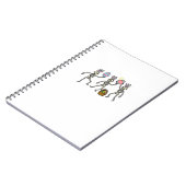 Easter Skeletons Dancing Eggs Funny Bones Men Wome ノートブック (左側)