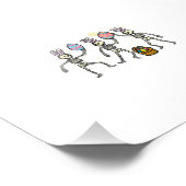 Easter Skeletons Dancing Eggs Funny Bones Men Wome フォトプリント (角)