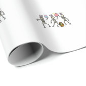 Easter Skeletons Dancing Eggs Funny Bones Men Wome ラッピングペーパー (ロールコーナー)