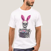 Easter Skull � Funny Bunny Skeleton Tシャツ (正面)