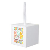 Easter Speech Therapy SLP Everyone Communicates Di キューブオーナメント (裏面アングル)