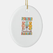 Easter Speech Therapy SLP Everyone Communicates Di セラミックオーナメント (右)