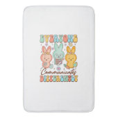 Easter Speech Therapy SLP Everyone Communicates Di バスマット (正面縦)