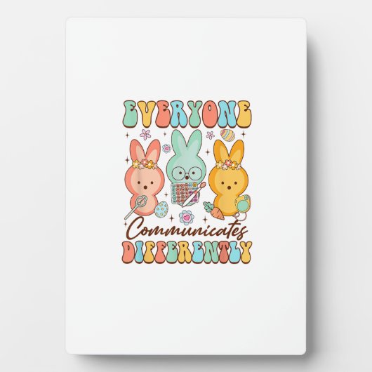 Easter Speech Therapy SLP Everyone Communicates Di フォトプラーク (正面)