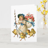 Easter Splendor: Victorian カード (黄色い花)