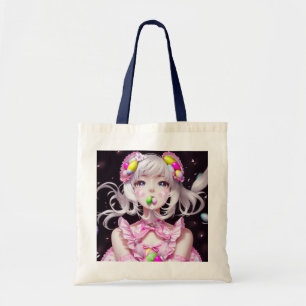 Easter/spring Anime girl トートバッグ
