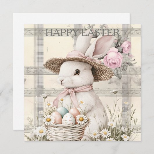 Easter Spring Bunny シーズンカード (正面/裏面)