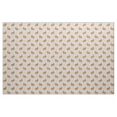 Easter Spring Hare Bunnies And Carrots On Beige ファブリック (ヤード)