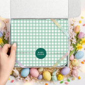 Easter Spring Mint Green Gingham 薄葉紙