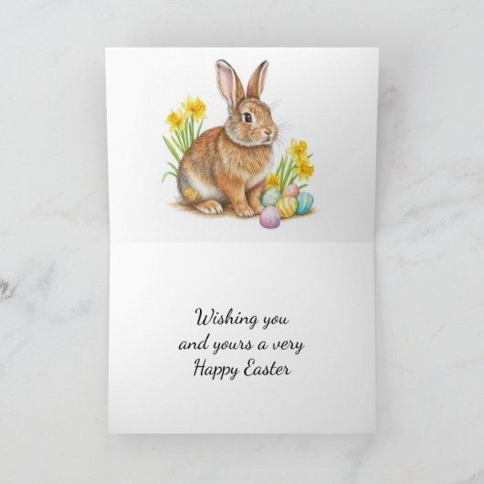  Easter Spring Plaid  シーズンカード (内部)