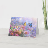 Easter Spring with Flowers Eggs Garden  カード (正面)