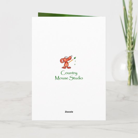 Easter Spring Wren Bird Joy Happiness Wishes シーズンカード (裏面)