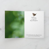 Easter Spring Wren Bird Joy Happiness Wishes シーズンカード (内部)