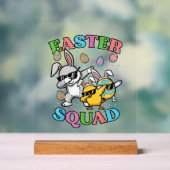 Easter Squad Bunny Egg Chick Dab Crew Matching Men アクリルサイン (ニュートラル)