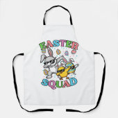 Easter Squad Bunny Egg Chick Dab Crew Matching Men エプロン (正面)