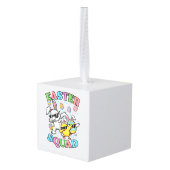 Easter Squad Bunny Egg Chick Dab Crew Matching Men キューブオーナメント (裏面アングル)